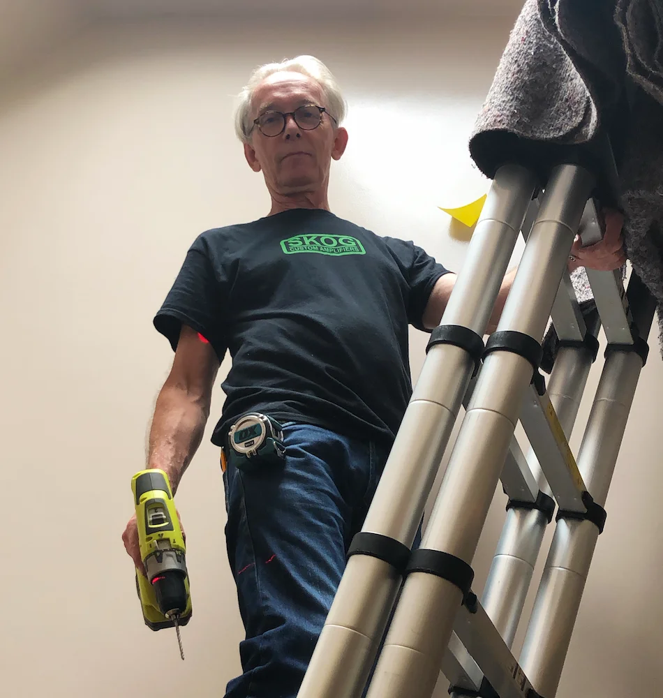 Chris at work